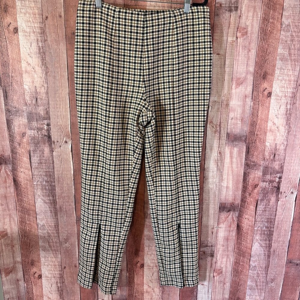 Who What Wear Black And White Houndstooth Print Pull‎ On Pants Size 12